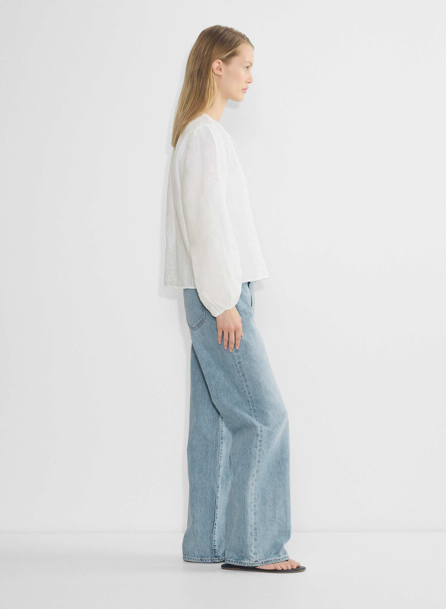 blusa in lino tybee bianca