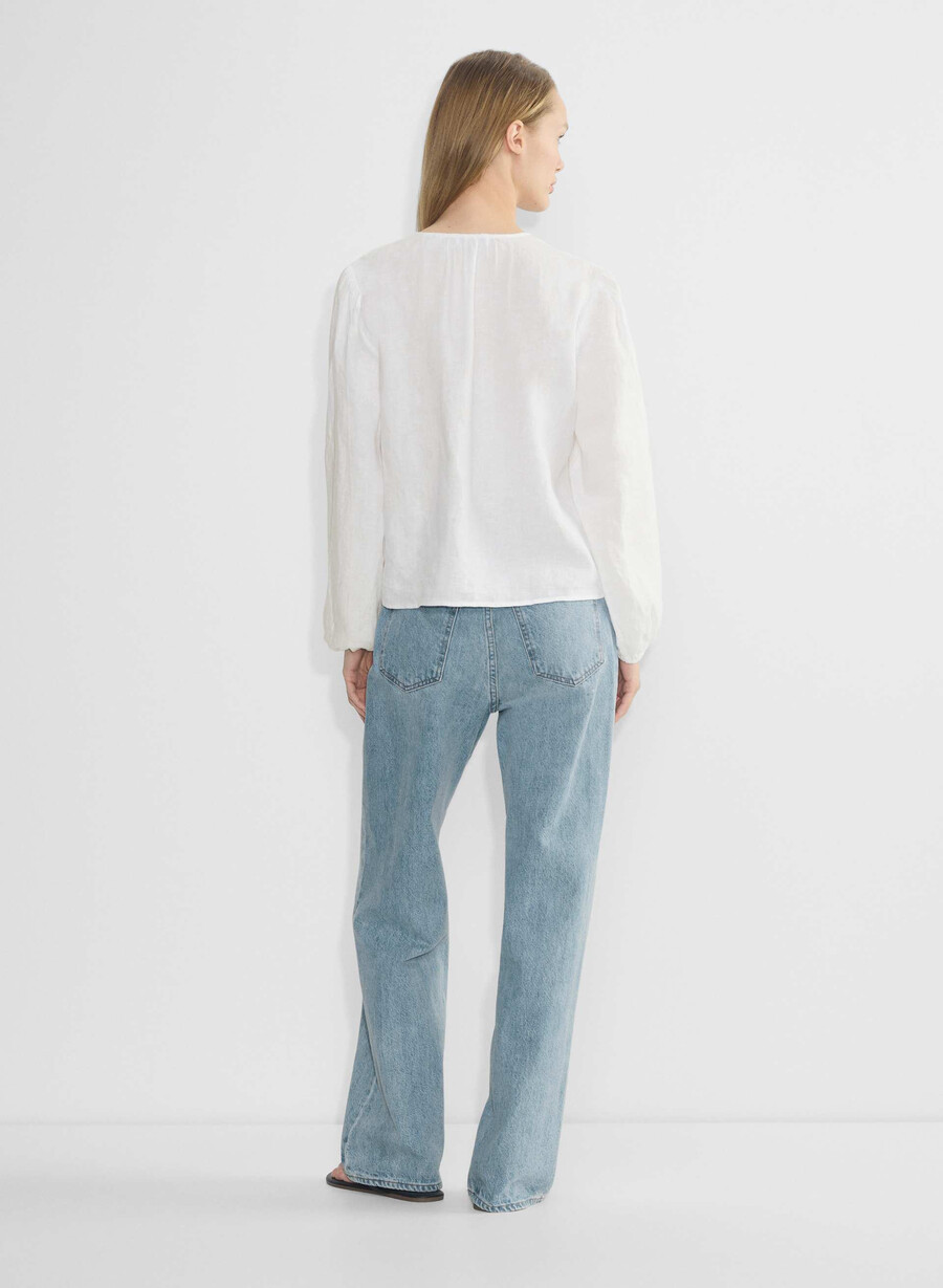 blusa in lino tybee bianca