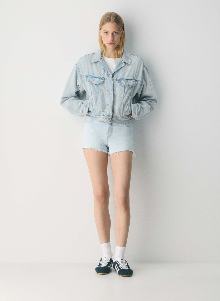 giacca da camionista anni 90 rimpicciolita di levis viaggio di lusso