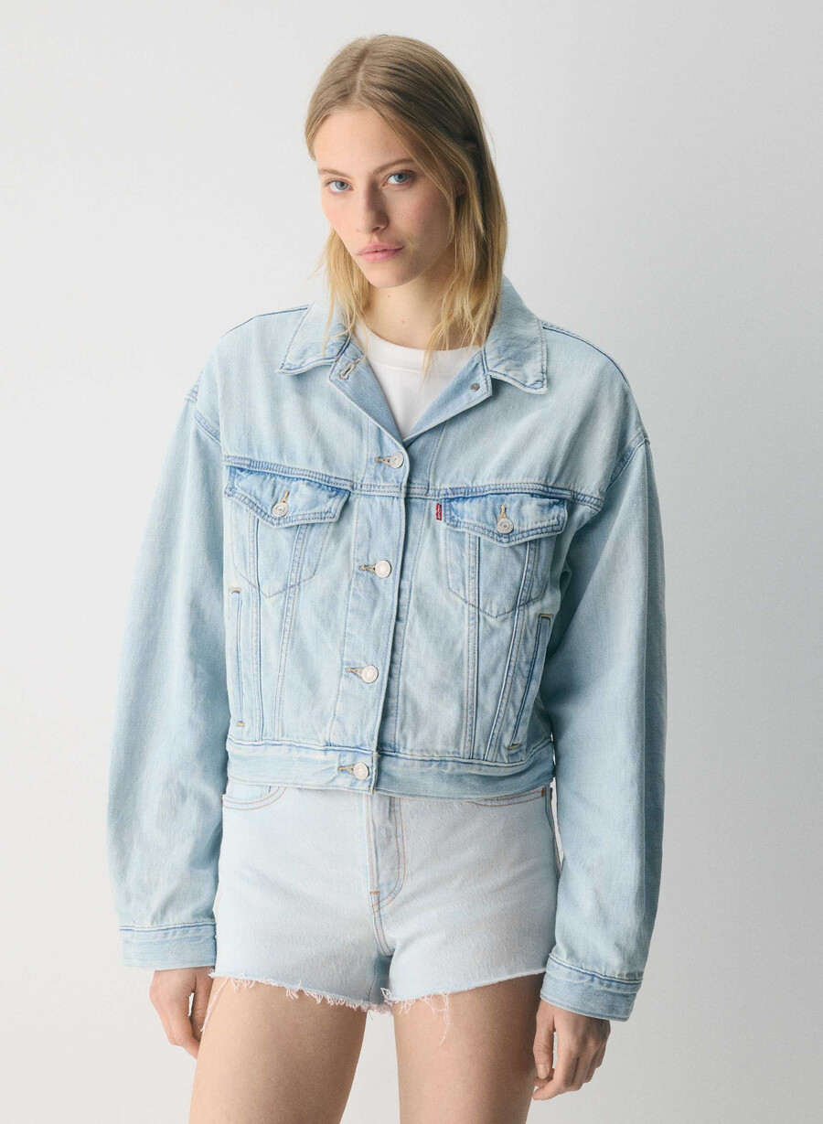 giacca da camionista anni 90 rimpicciolita di levis viaggio di lusso