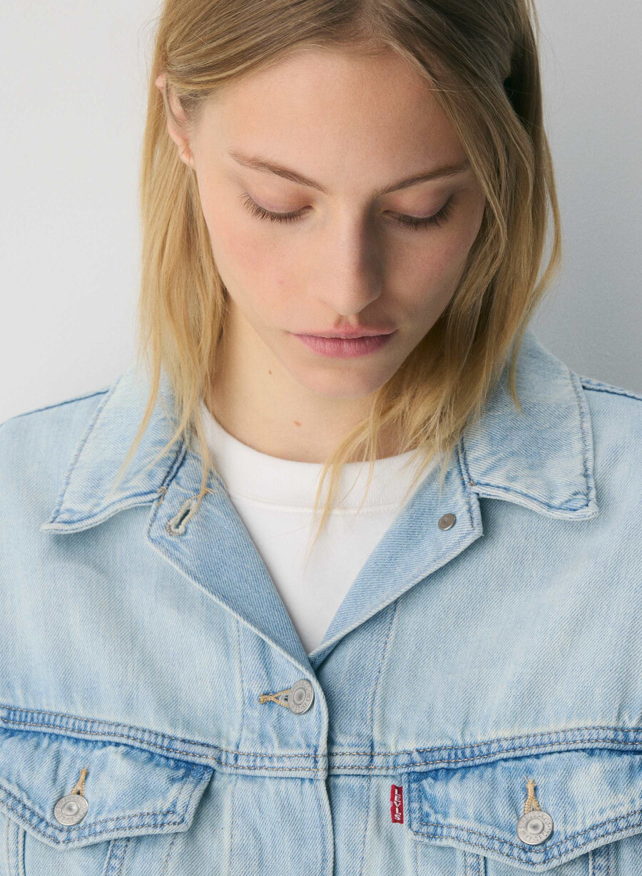 giacca da camionista anni 90 rimpicciolita di levis viaggio di lusso