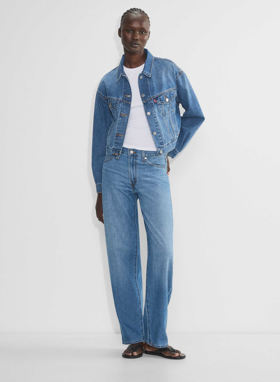 giacca da camionista anni 90 rimpicciolita di levis cool city whip