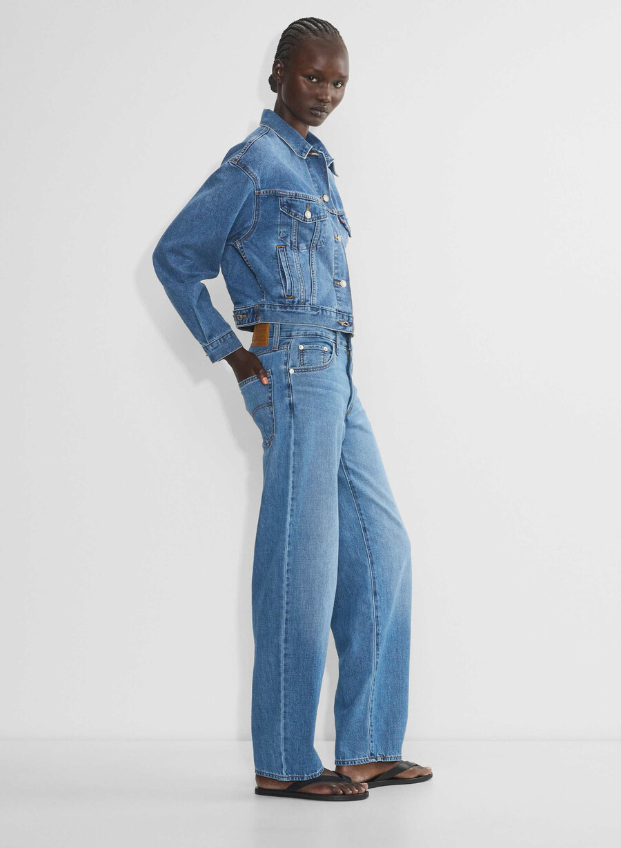 giacca da camionista anni 90 rimpicciolita di levis cool city whip