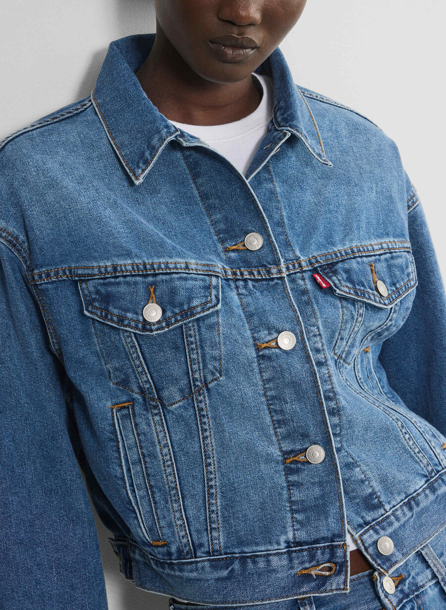 giacca da camionista anni 90 rimpicciolita di levis cool city whip