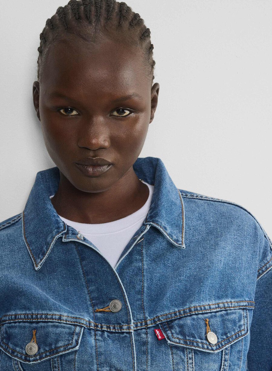 giacca da camionista anni 90 rimpicciolita di levis cool city whip