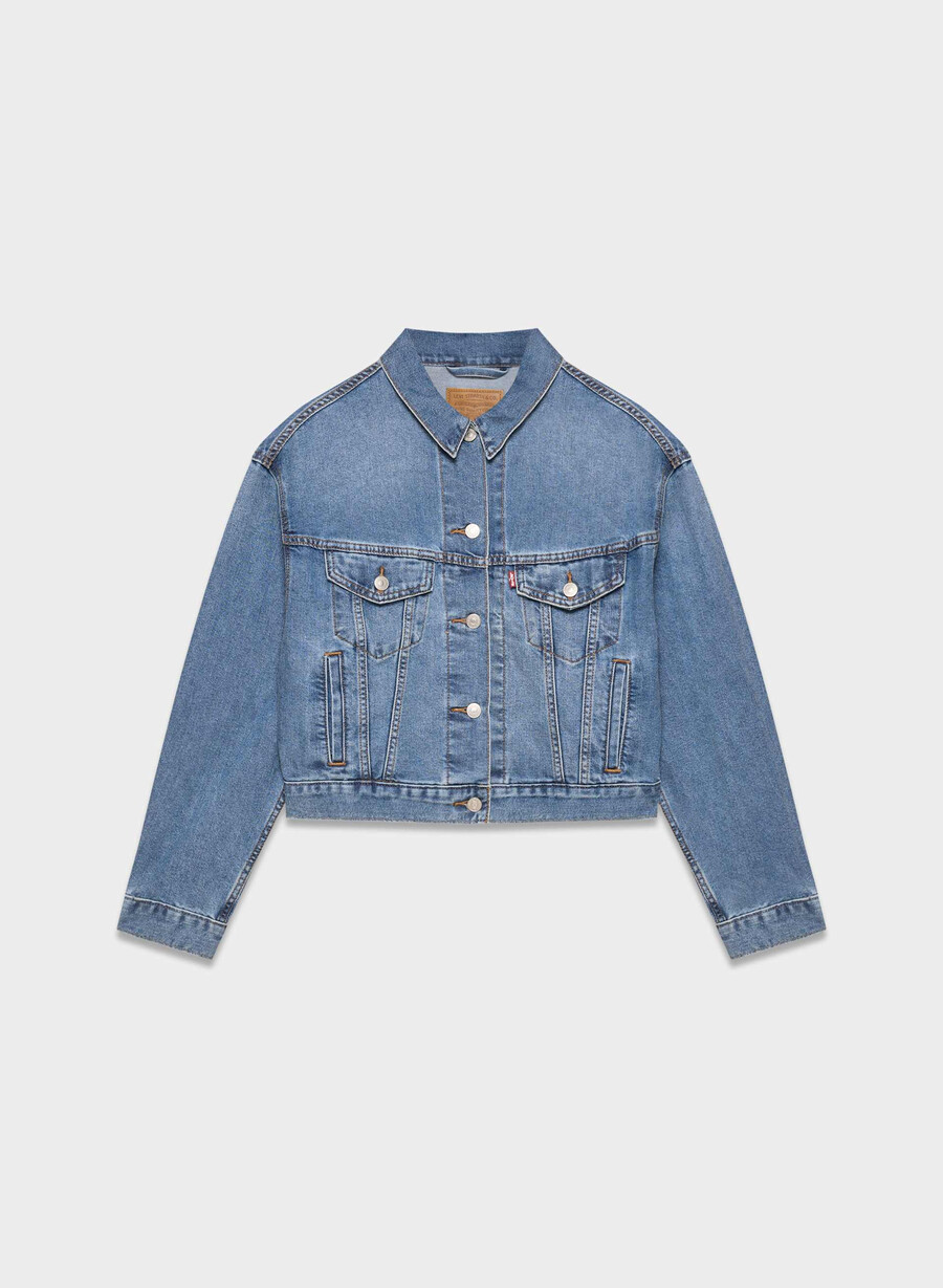 giacca da camionista anni 90 rimpicciolita di levis cool city whip