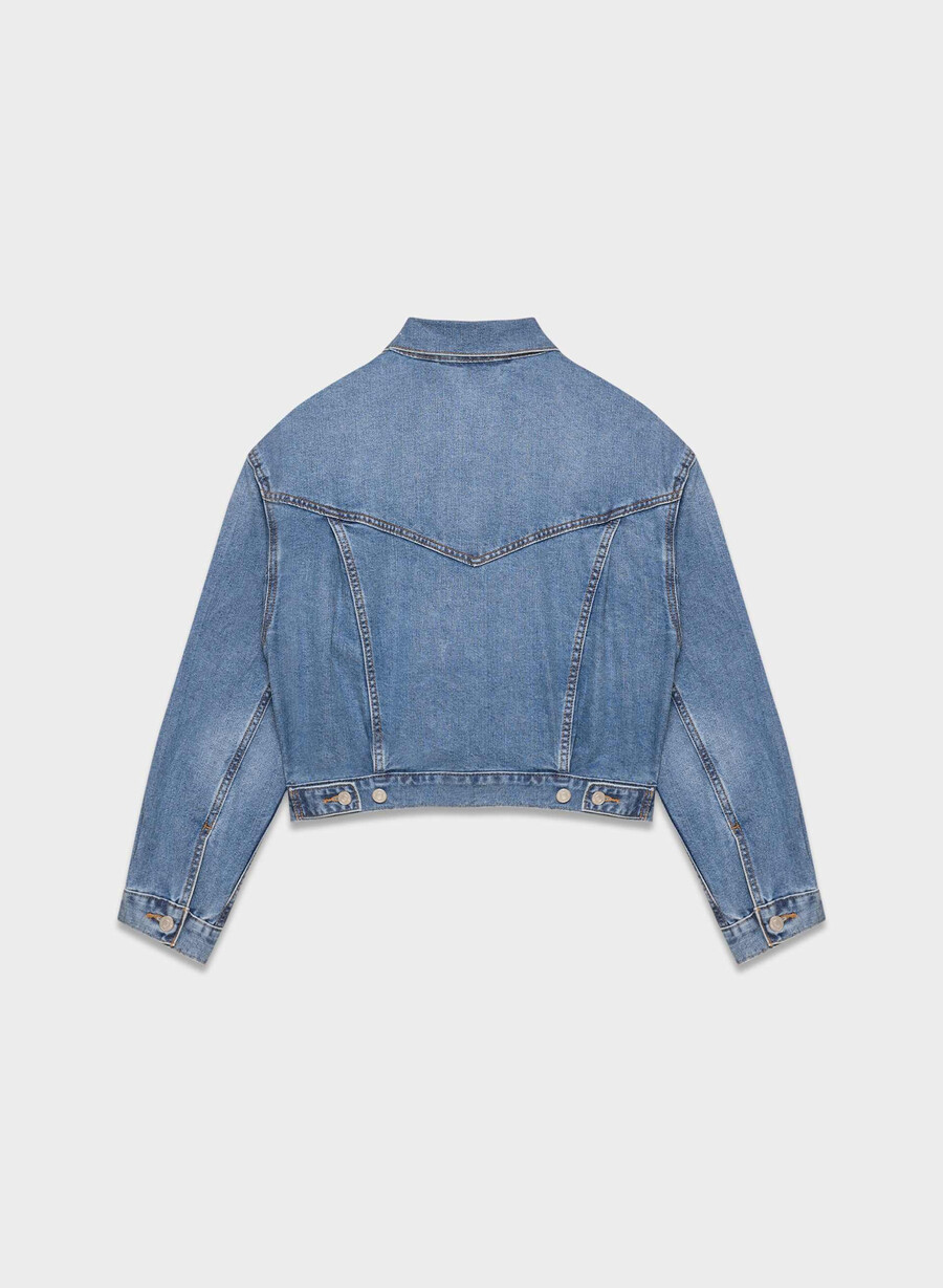 giacca da camionista anni 90 rimpicciolita di levis cool city whip