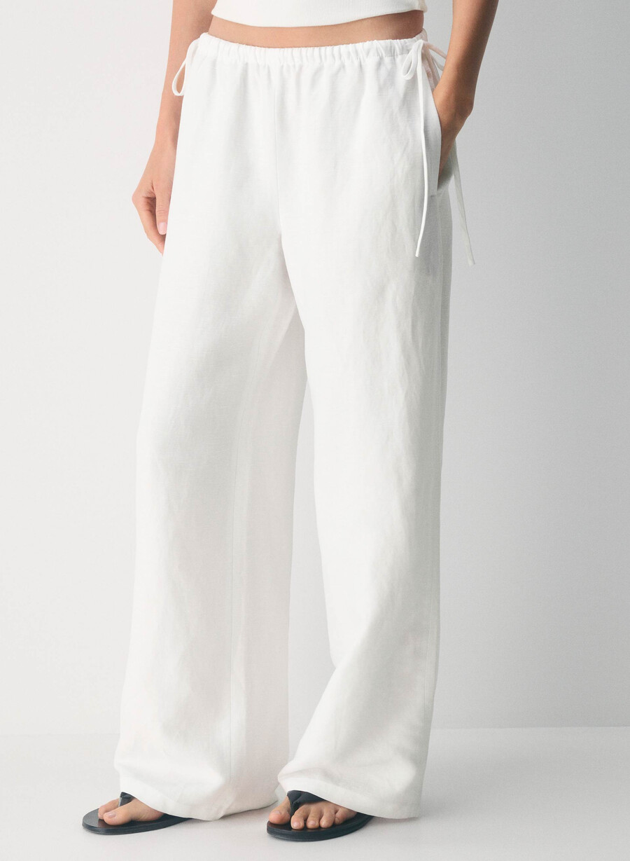 pantaloni artigianali cruiselinen bianco