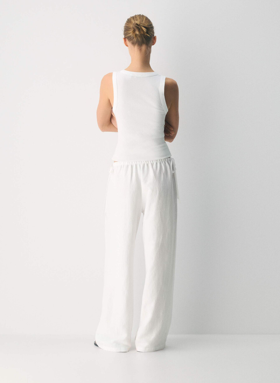 pantaloni artigianali cruiselinen bianco