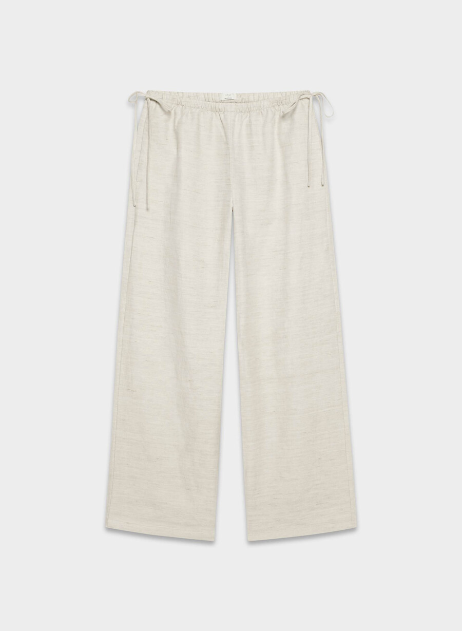 pantaloni artigianali cruiselinen ecru non tinti