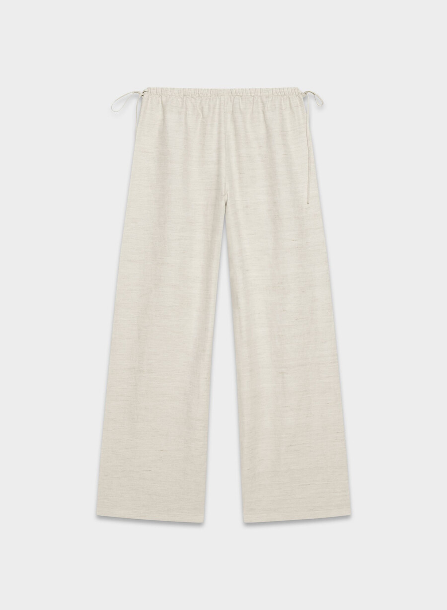 pantaloni artigianali cruiselinen ecru non tinti