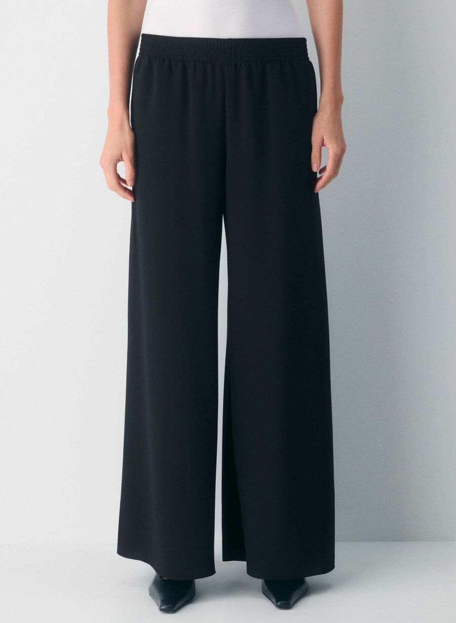 parker palazzo pant - studio drape nero