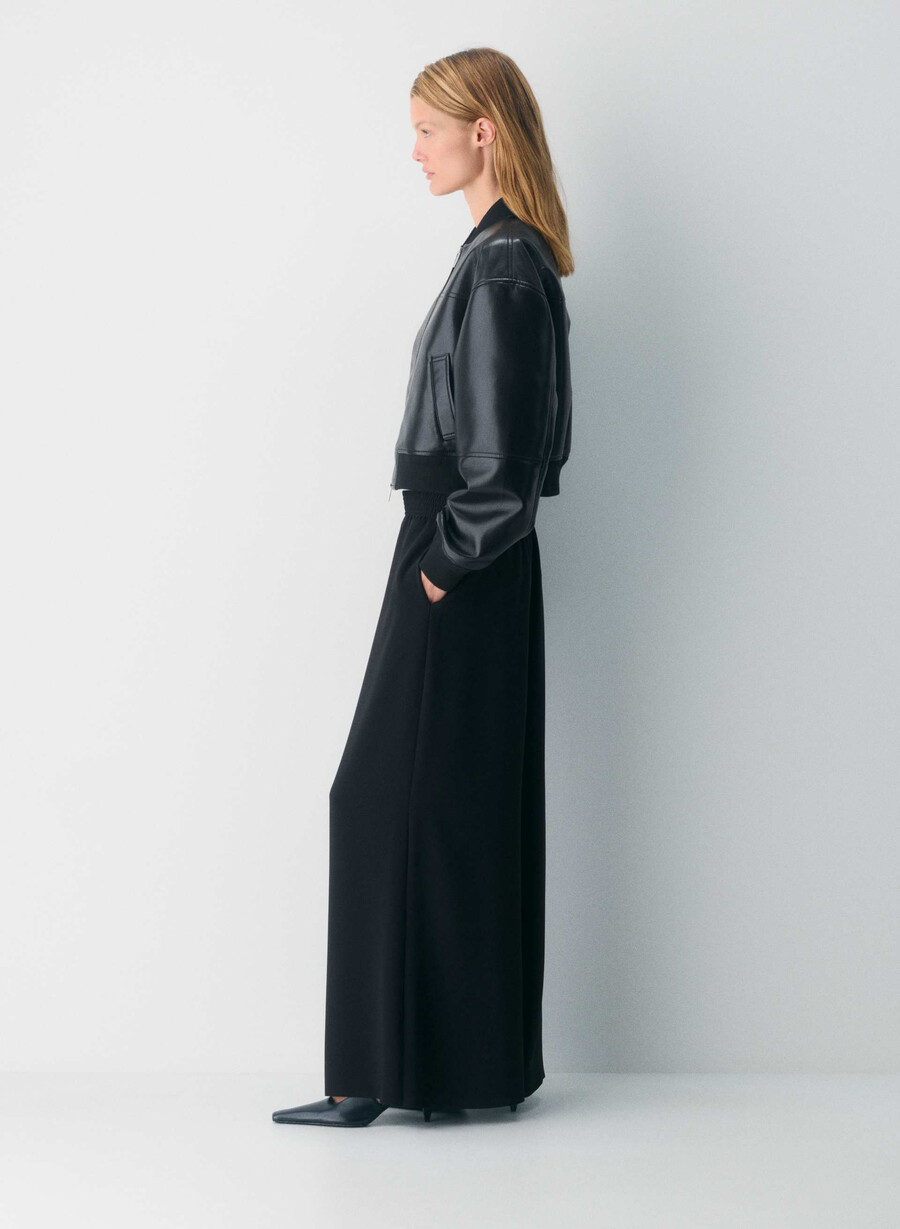 parker palazzo pant - studio drape nero