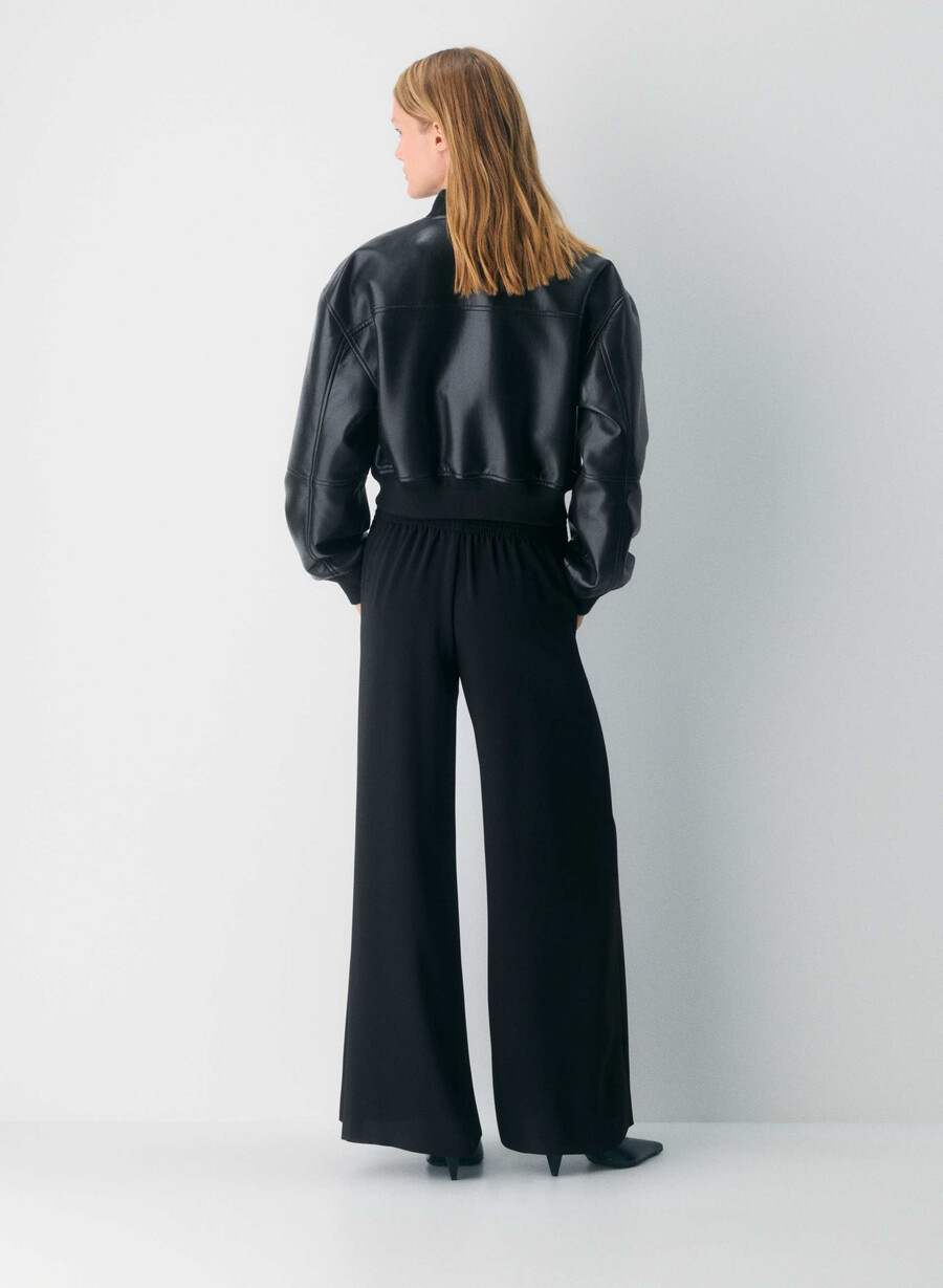 parker palazzo pant - studio drape nero