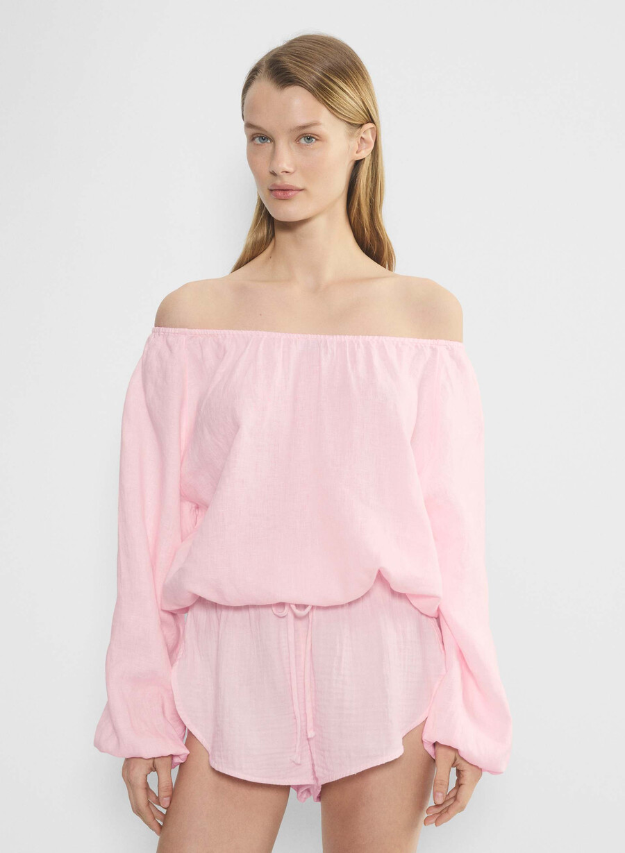 pantaloncini corti airplush cotton villa pink