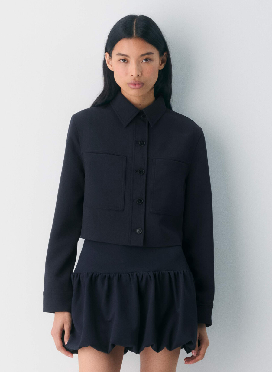 giacca corta - crepette dark navy