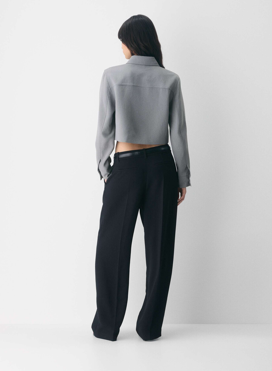 giacca corta - crepette riverstone grey