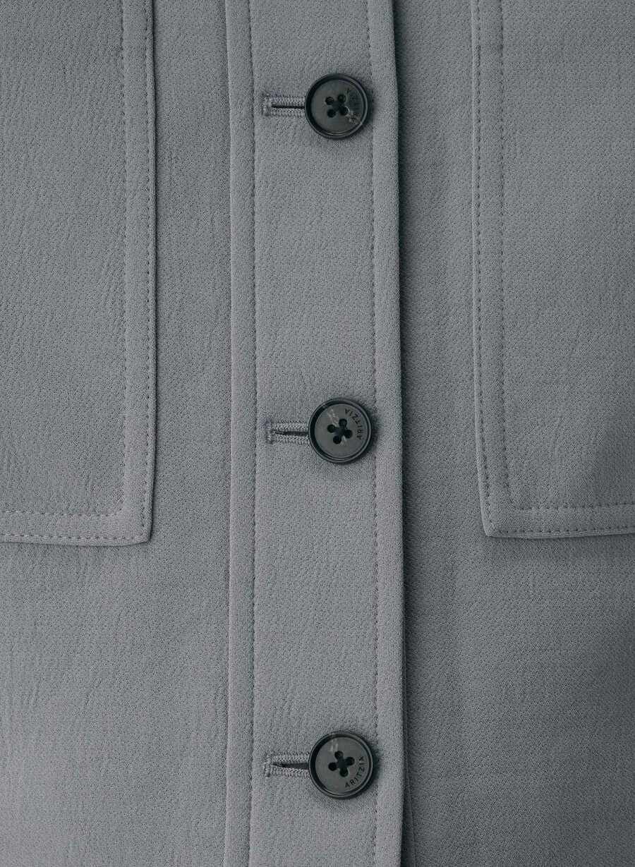 giacca corta - crepette riverstone grey