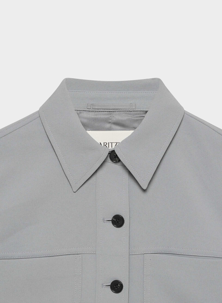 giacca corta - crepette riverstone grey