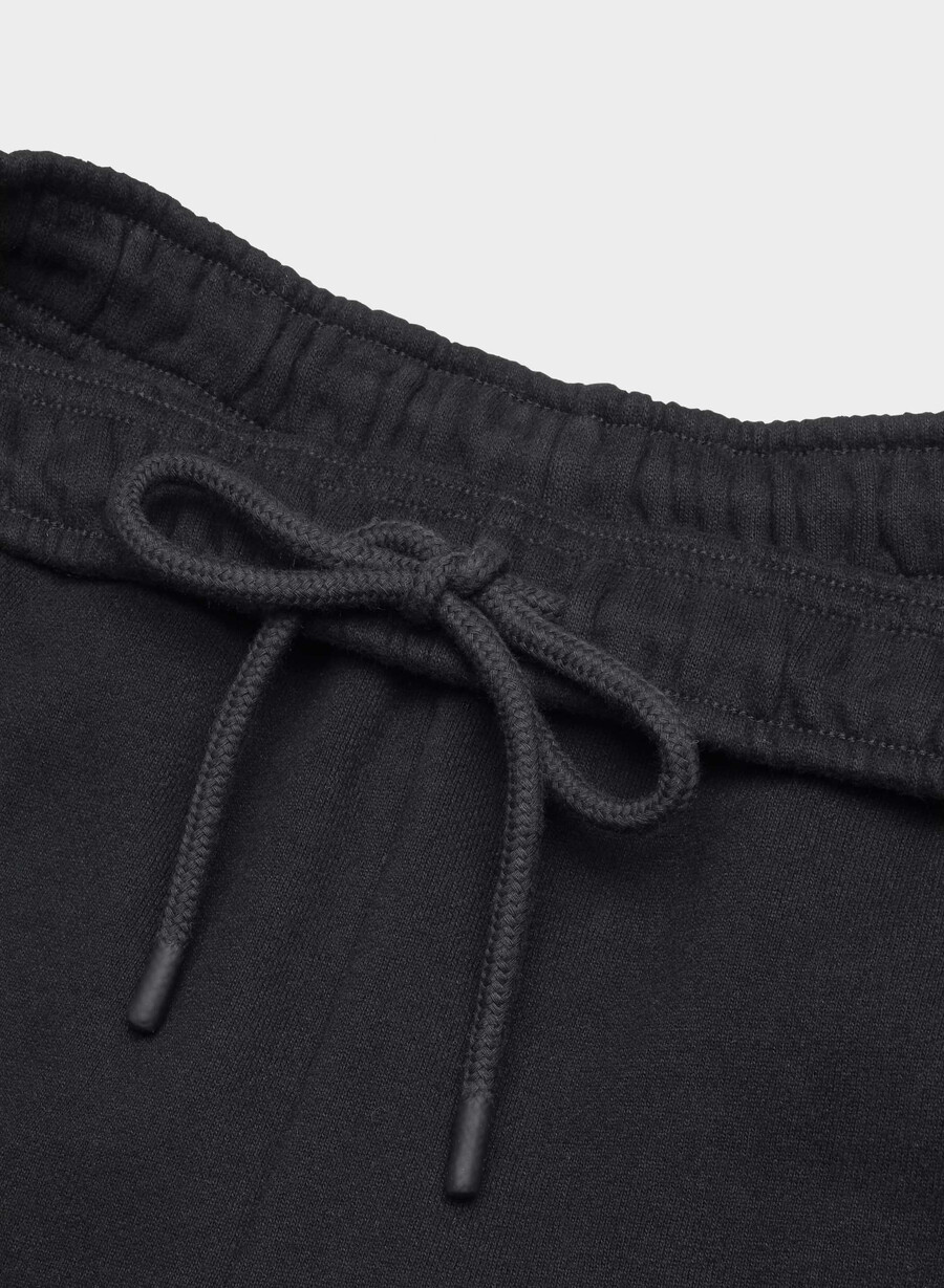 cozy sweatfleece mega hi-rise mini short nero