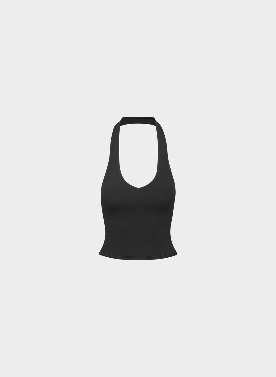 canotta sportiva butter prime halter nera