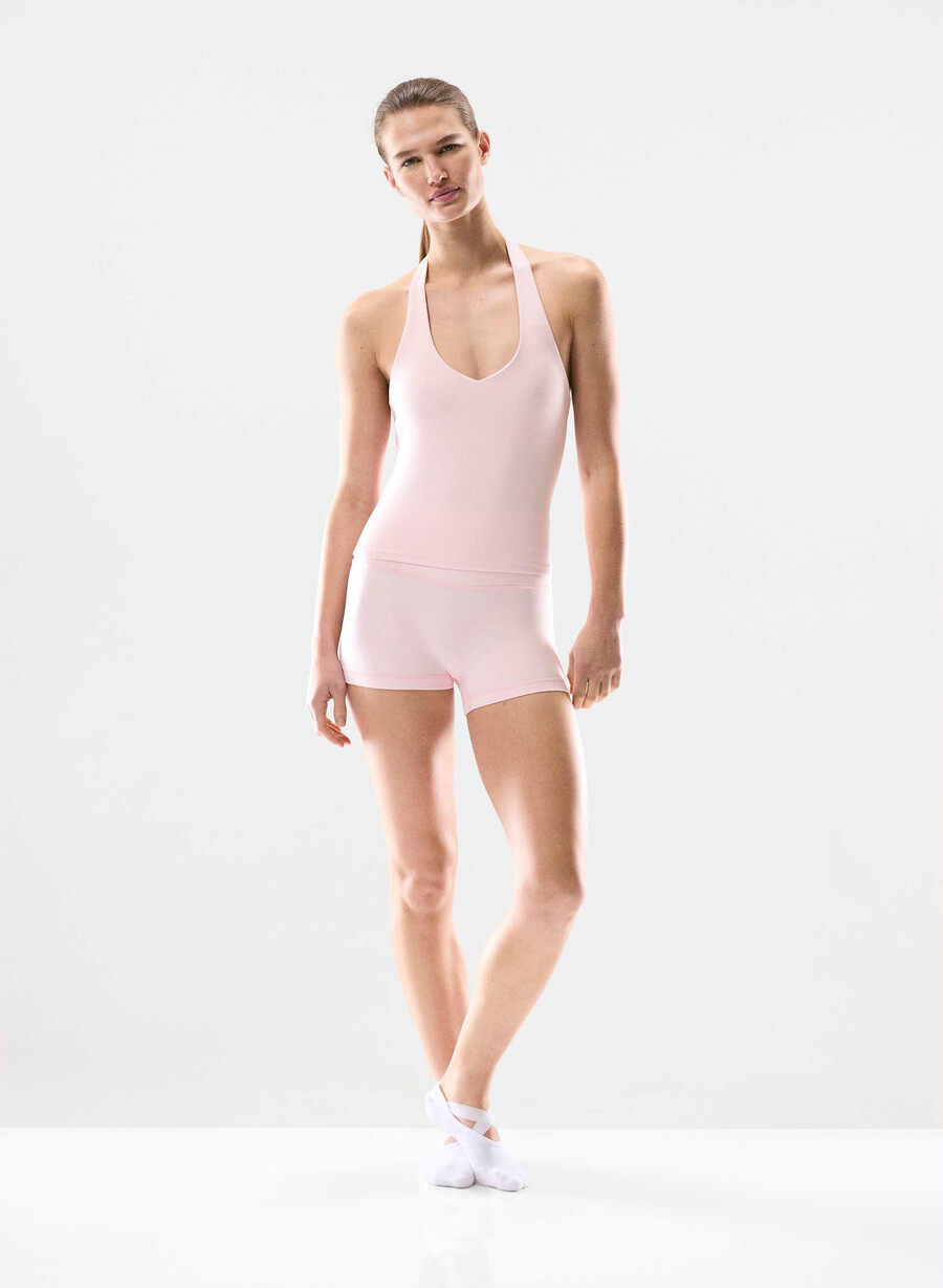 canotta sportiva butter prime halter villa pink