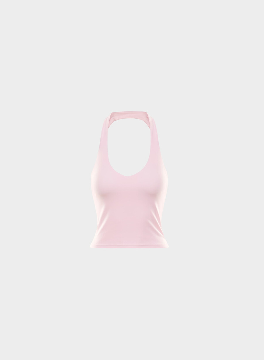 canotta sportiva butter prime halter villa pink