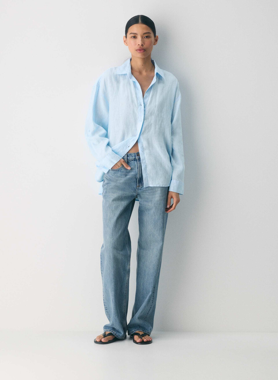 camicia in lino darchivio villa blue