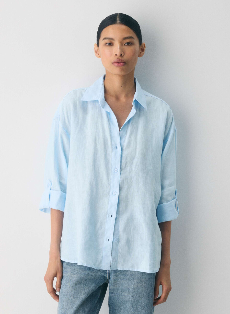 camicia in lino darchivio villa blue