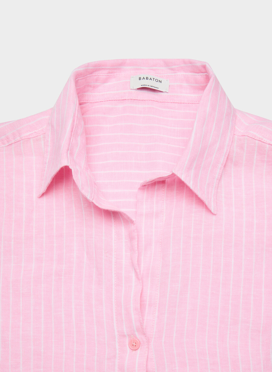 camicia in lino darchivio mtchl strp jb pkbw