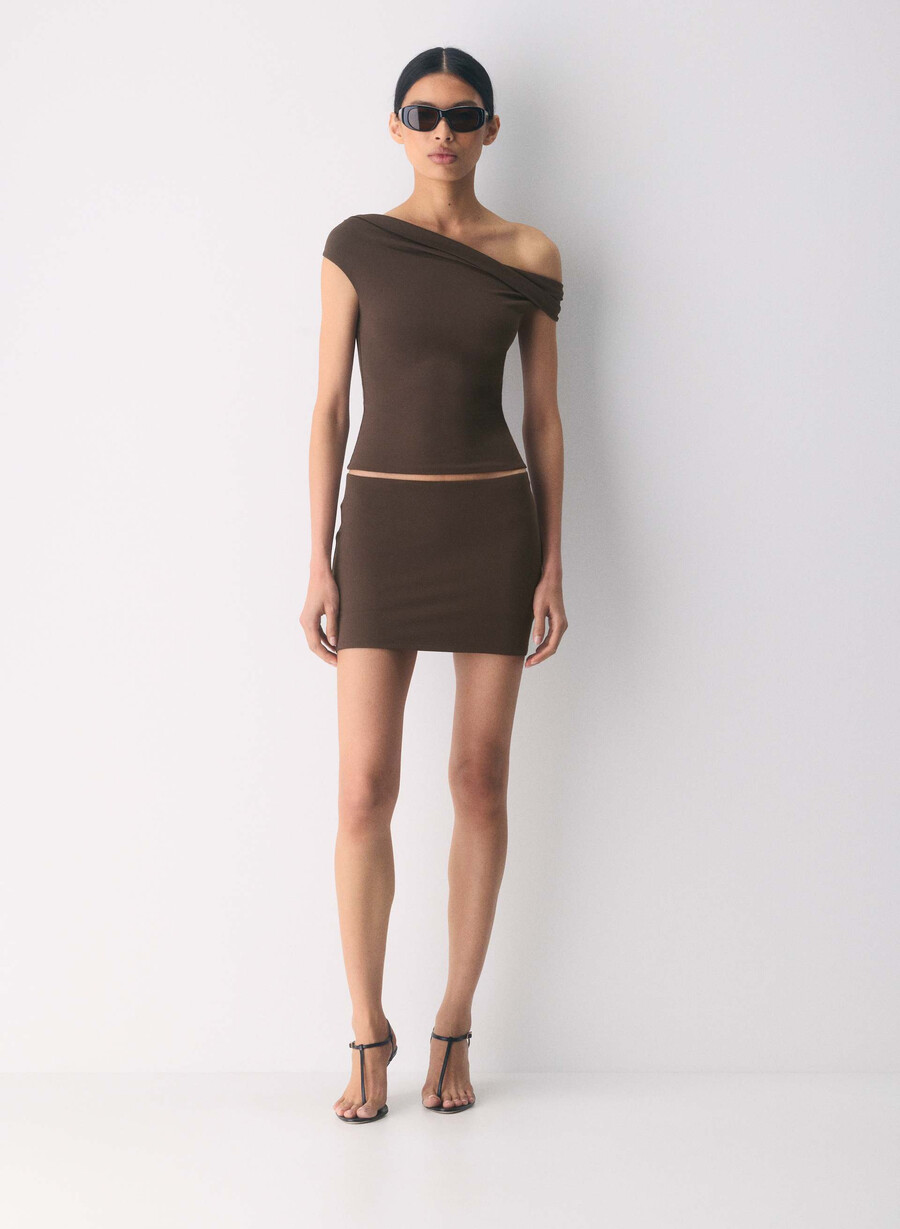 gonna-pantalone originale contour request micro tube rich mocha brown