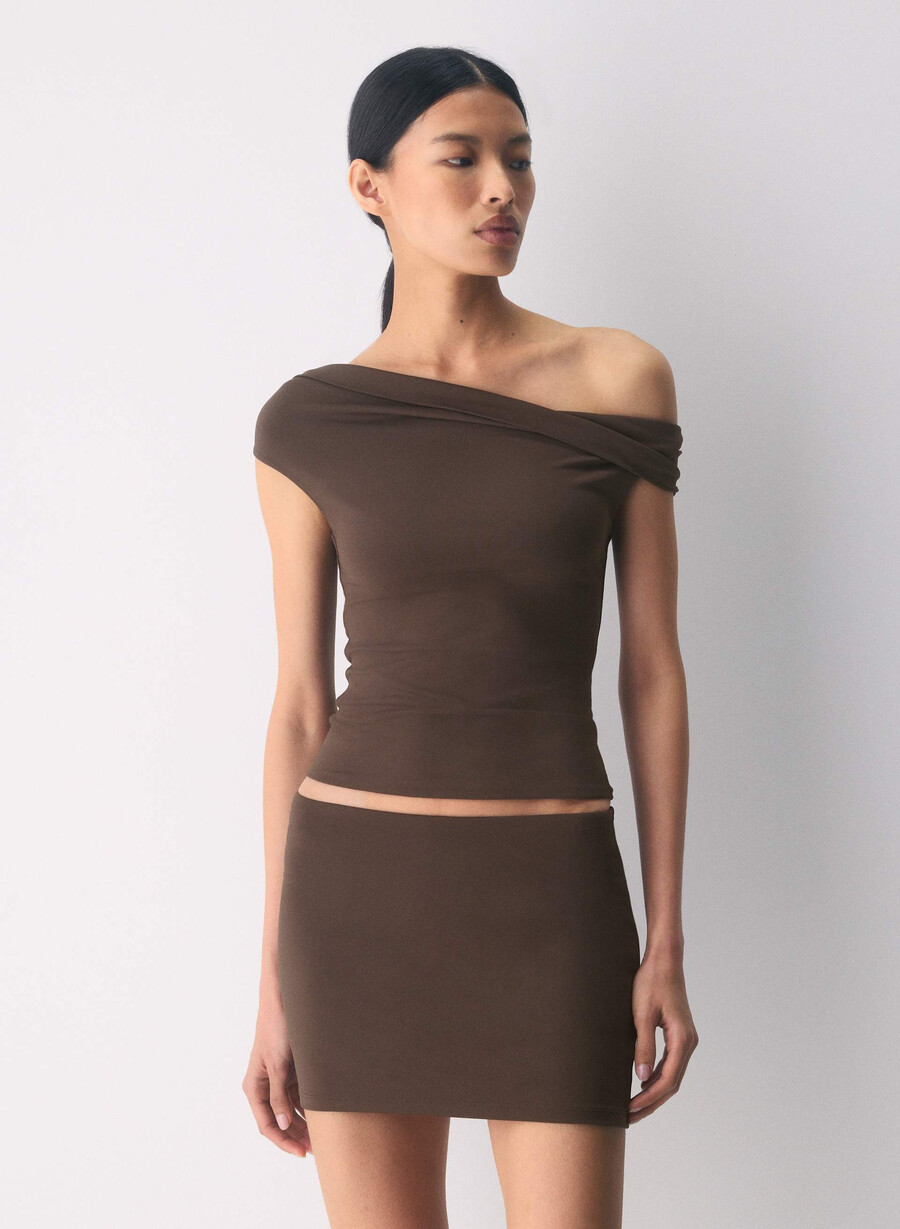 gonna-pantalone originale contour request micro tube rich mocha brown