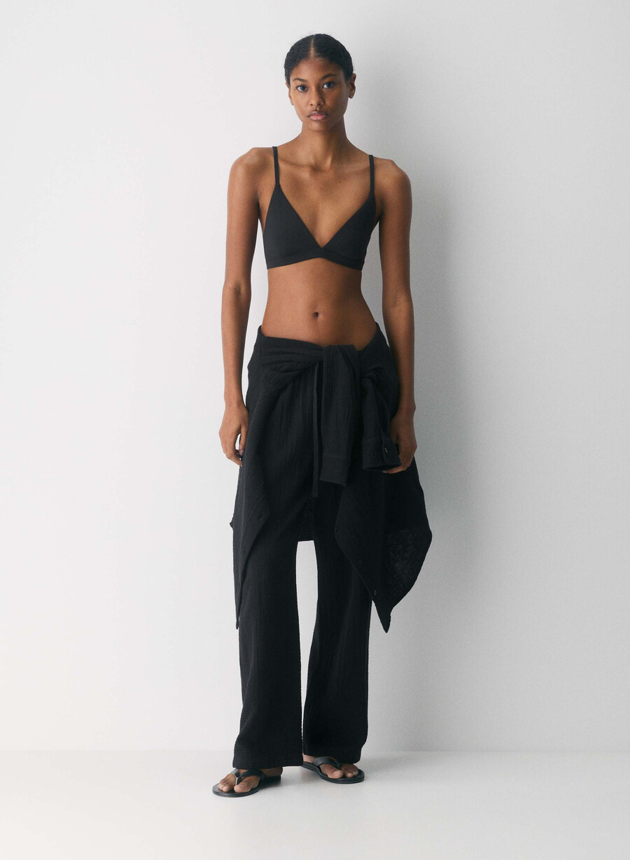 pantaloni da vela airplush cotton nero