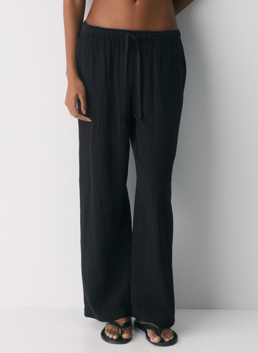 pantaloni da vela airplush cotton nero
