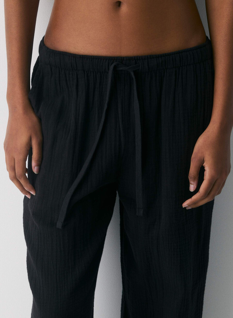 pantaloni da vela airplush cotton nero