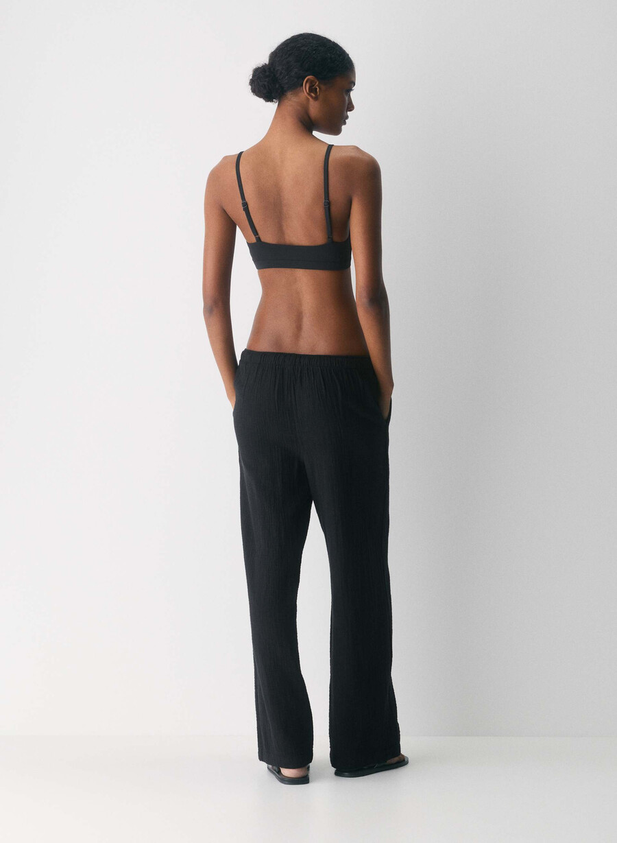 pantaloni da vela airplush cotton nero