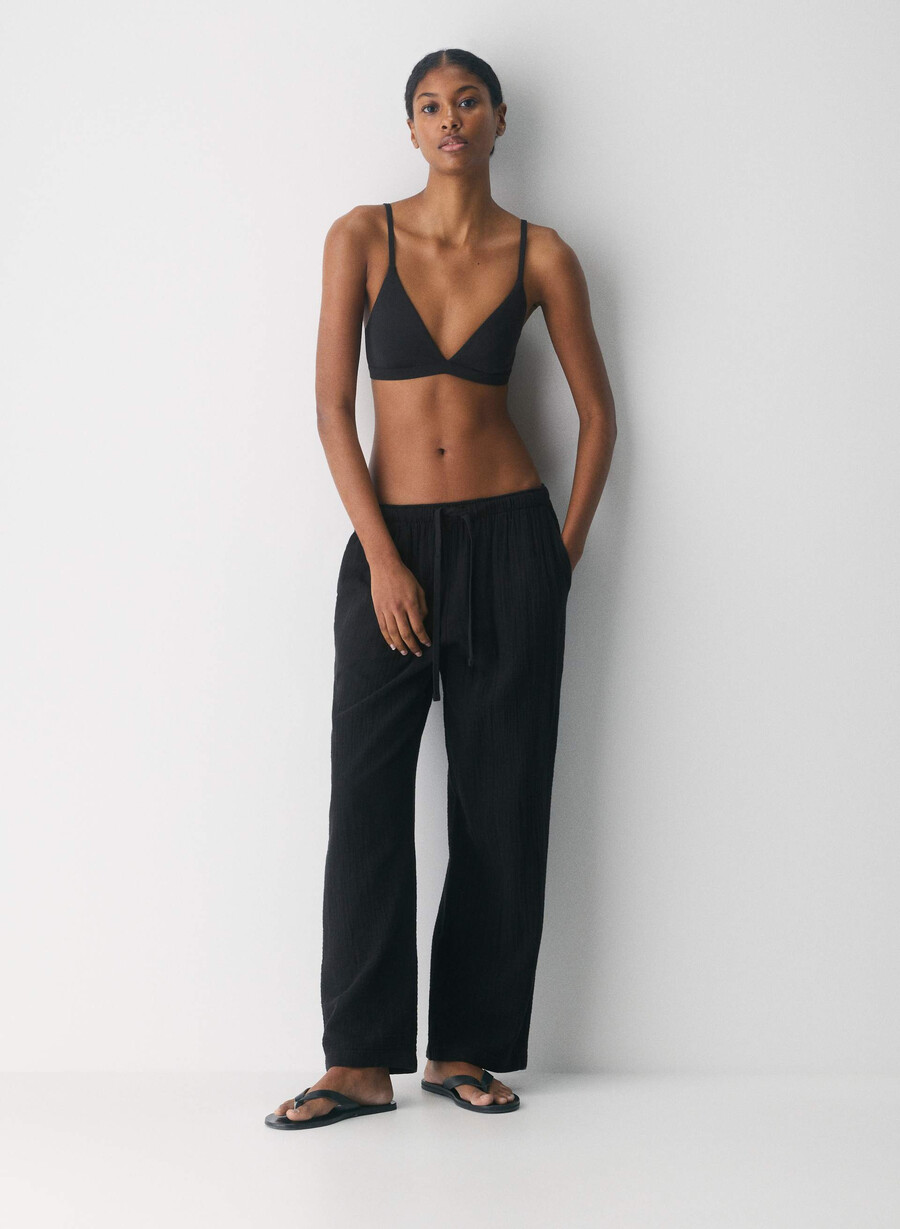 pantaloni da vela airplush cotton nero