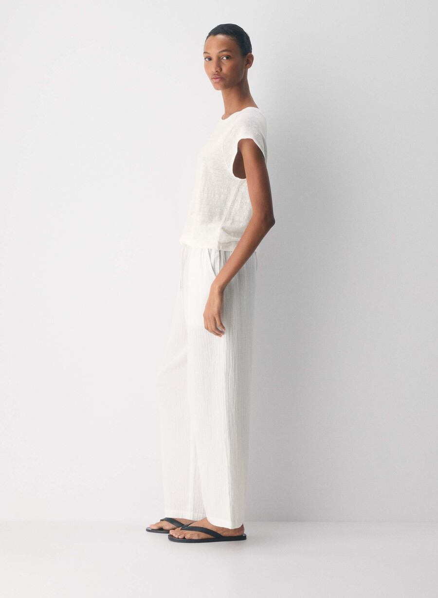 pantaloni da vela airplush cotton bianco