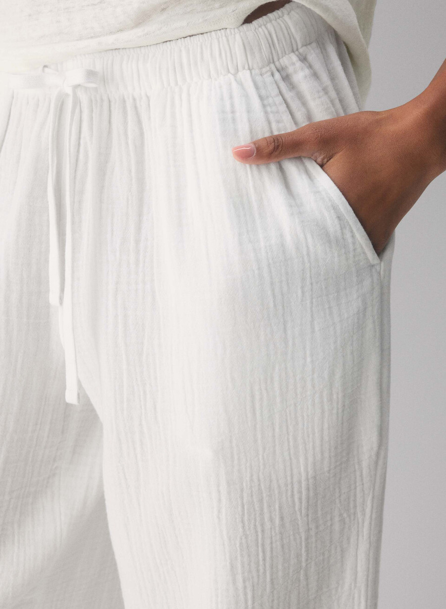 pantaloni da vela airplush cotton bianco