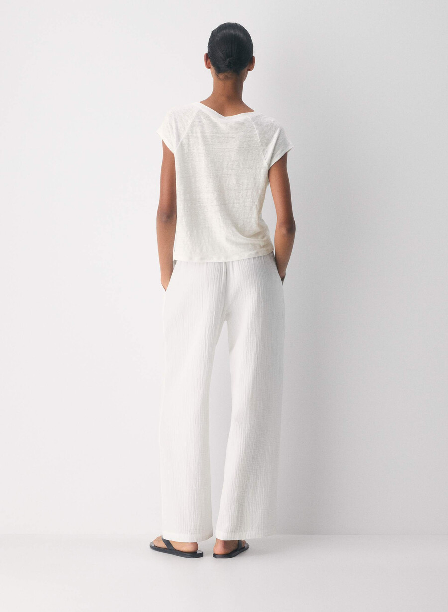 pantaloni da vela airplush cotton bianco