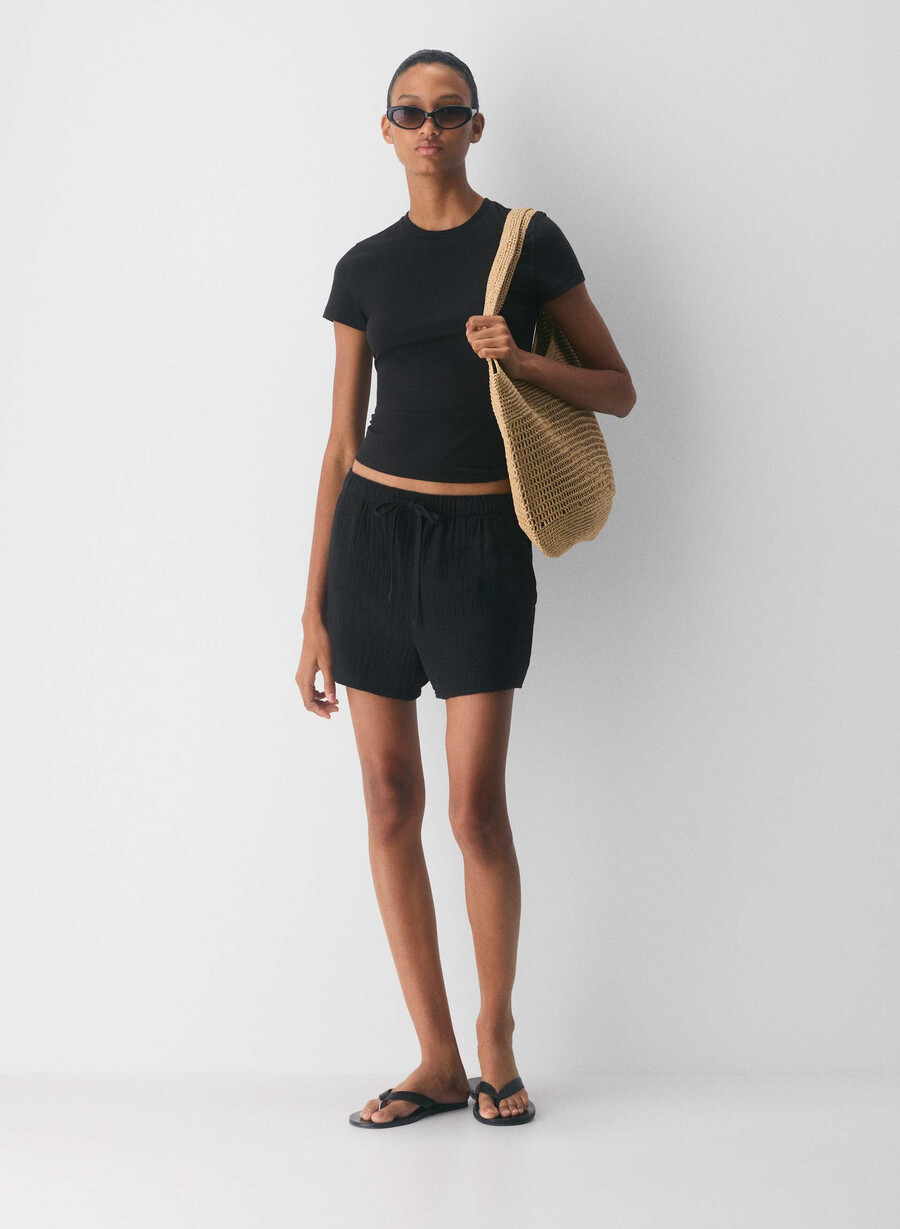 pantaloncini corti airplush cotton sail nero