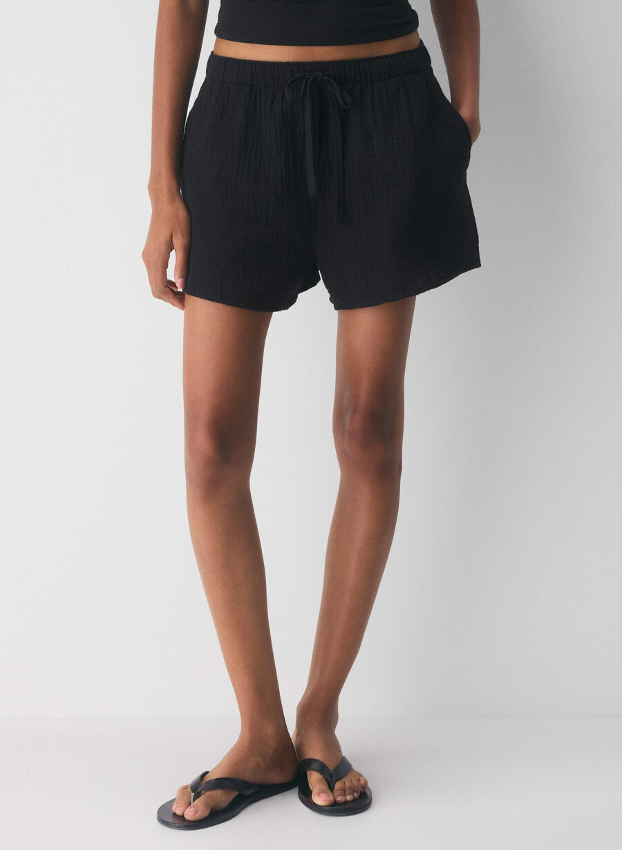 pantaloncini corti airplush cotton sail nero