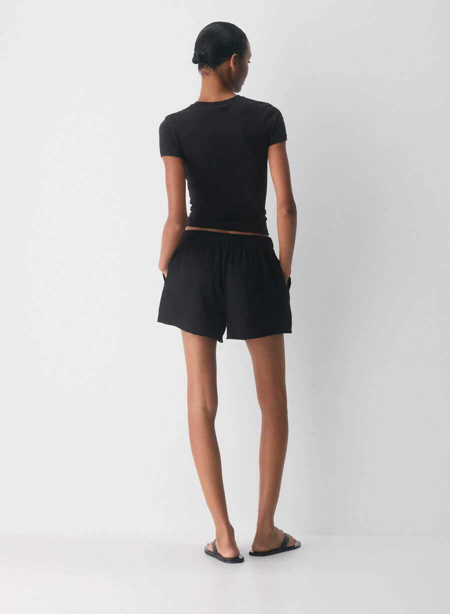 pantaloncini corti airplush cotton sail nero