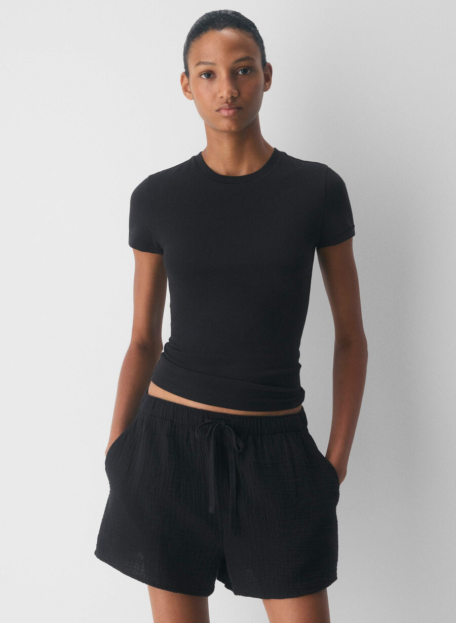 pantaloncini corti airplush cotton sail nero