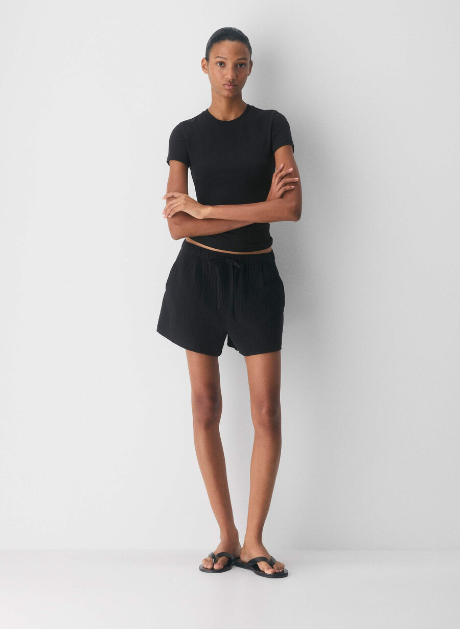 pantaloncini corti airplush cotton sail nero