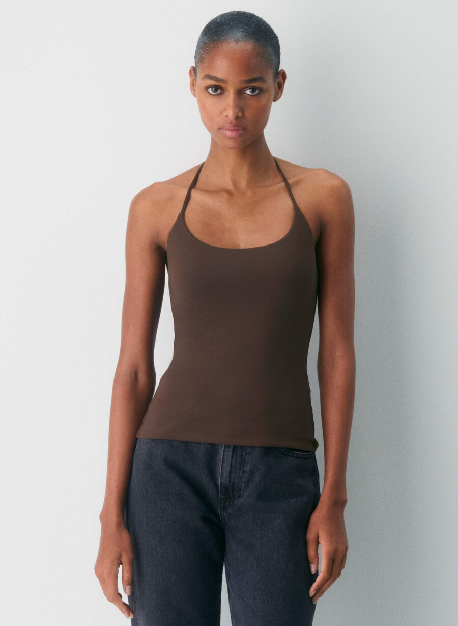 top con scollo allamericana originale contour grace marrone mocha intenso