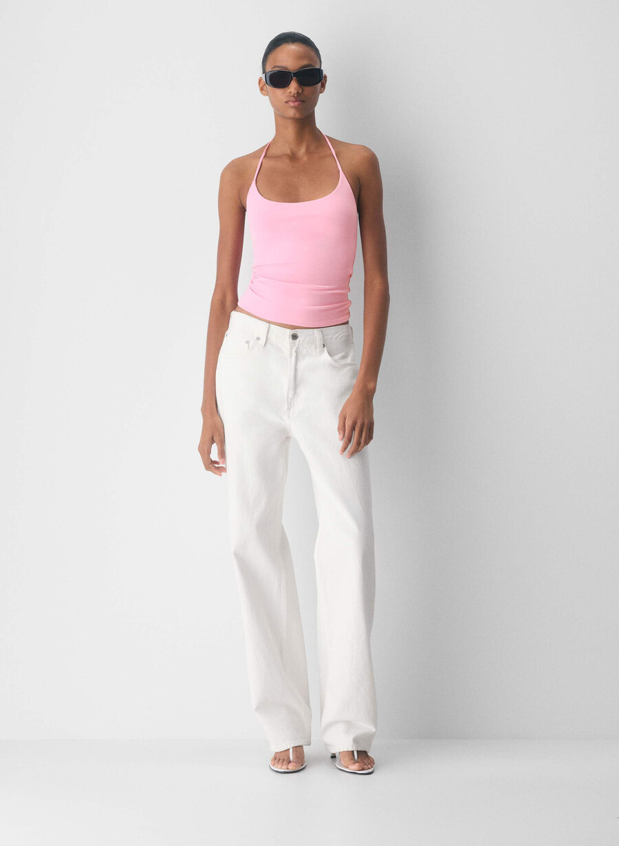 top con scollo allamericana originale contour grace jellybean pink