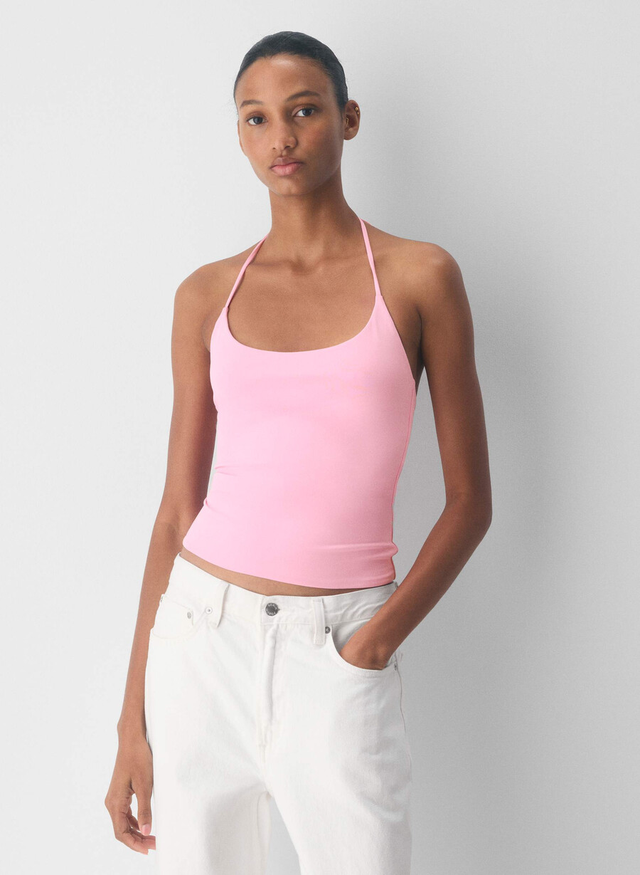 top con scollo allamericana originale contour grace jellybean pink