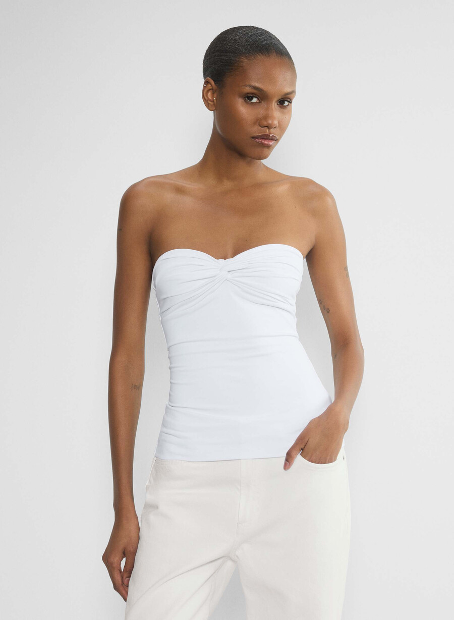 top a tubo ipnotico original contour bianco brillante
