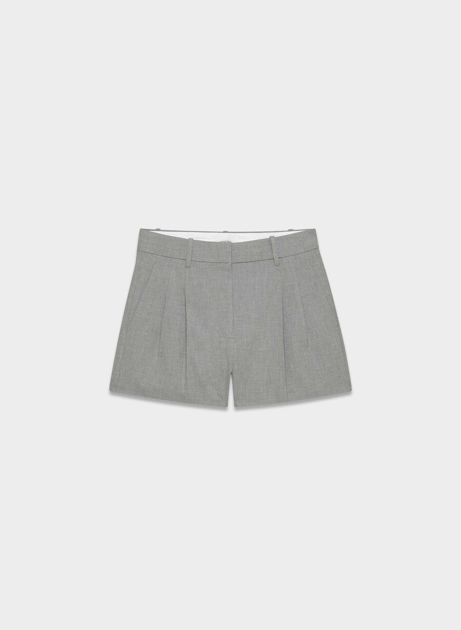 the effortless short mini - ressential light grigio scuro melange